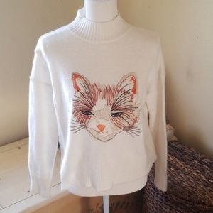 Anthropologie moth cat sweater